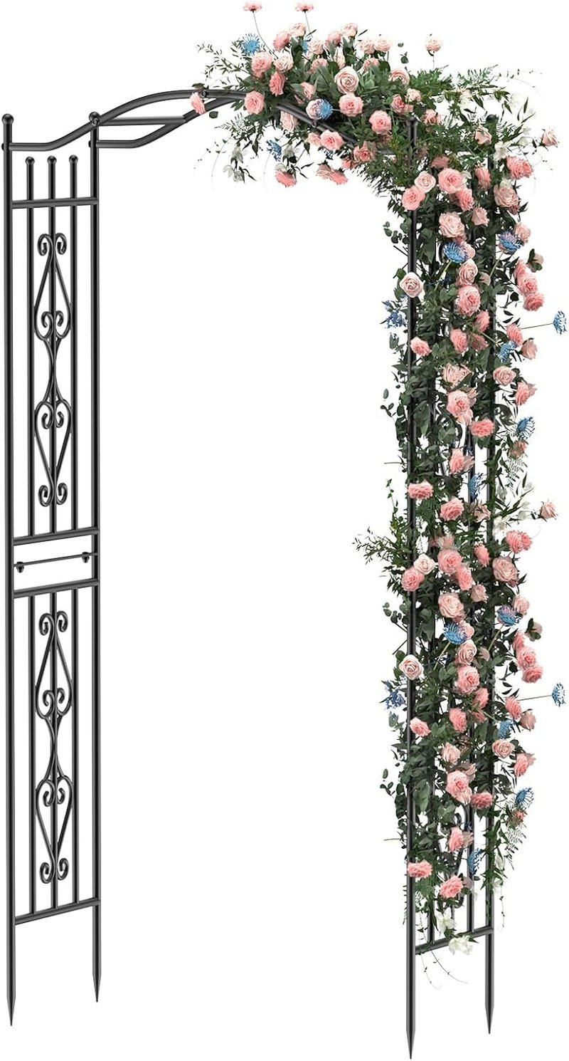 Xverycan Rózsa Kerti Kapu 110x230 cm Kúszónövényekhez Fém Pergola