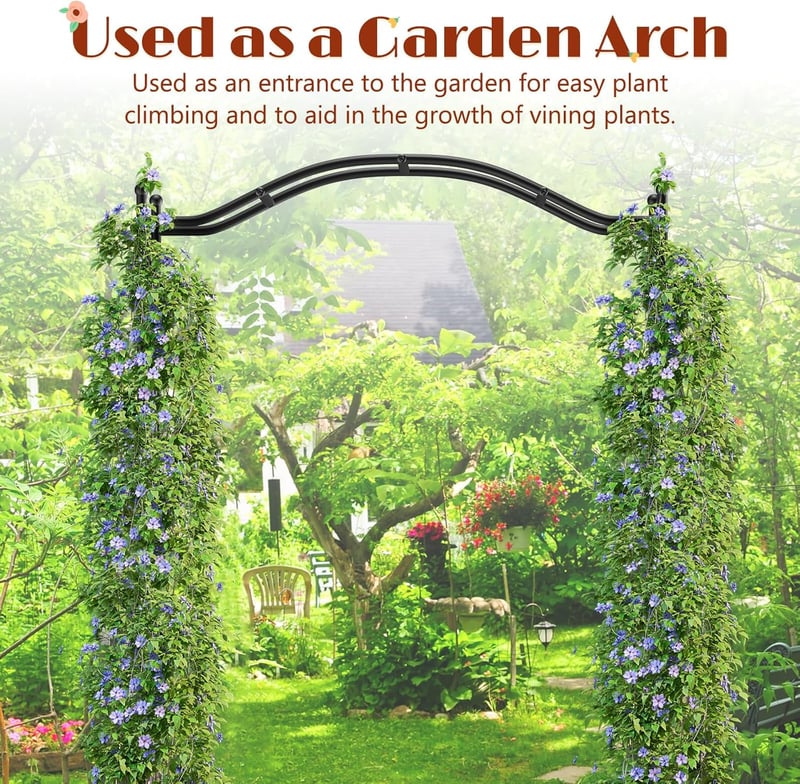 Xverycan Rózsa Kerti Kapu 110x230 cm Kúszónövényekhez Fém Pergola