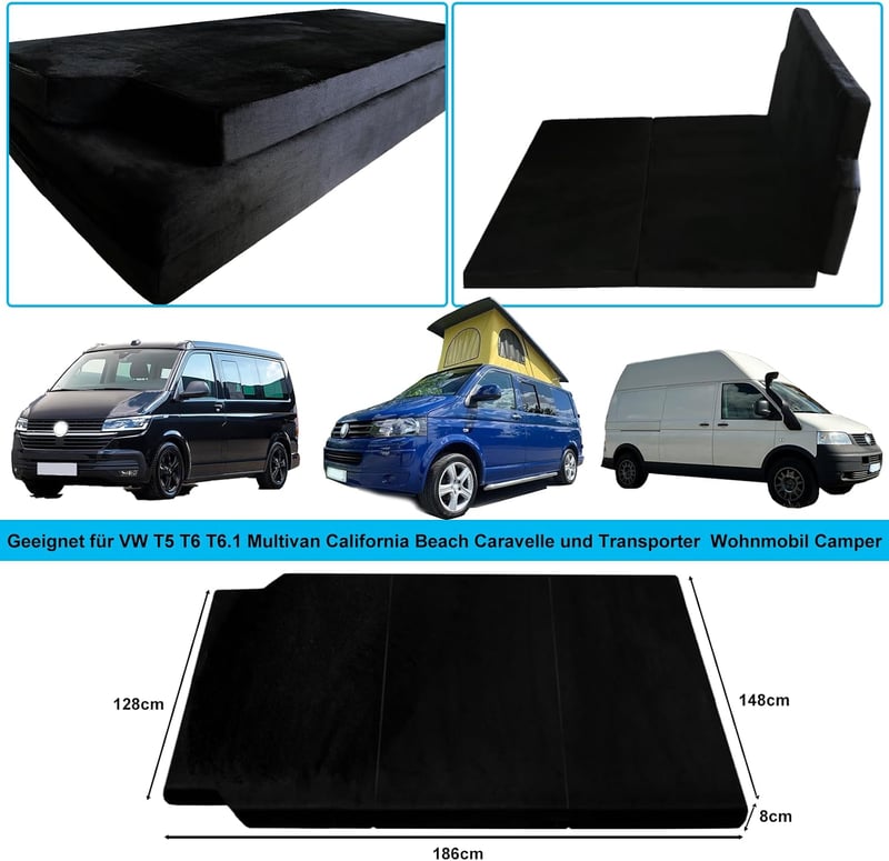 xxjolavv Hordozható Összecsukható Matrac VW T4 T5 T6 T7 Multivan California