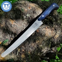 XYJ Fogazott Kenyésvágó Kés 11,5" Rozsdamentes Acél Fa Nyéllel 7