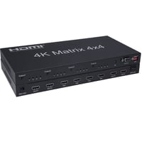 XYKJOBC HDMI Matrix 4x4 - 4K 60Hz Razdjelnik, 4 Ulaza 4 Izlaza, RS232 EDID Preklopnik, Kompatibilan s TV-om, Projektorom, DVD Playerom 1