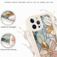Xylota Obal na iPhone 15 Pro s kvetinovým vzorom, béžový silikónový TPU ochranný kryt pre dievčatá, tenký a mäkký zadný kryt odolný voči poškriabaniu pre 6,1-palcové zariadenie 6