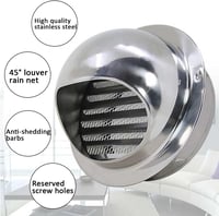 XYZDOUBLE 150mm Rozsdamentes Szellőzőrács Rovarháló Falba Építhető Szellőzés 5