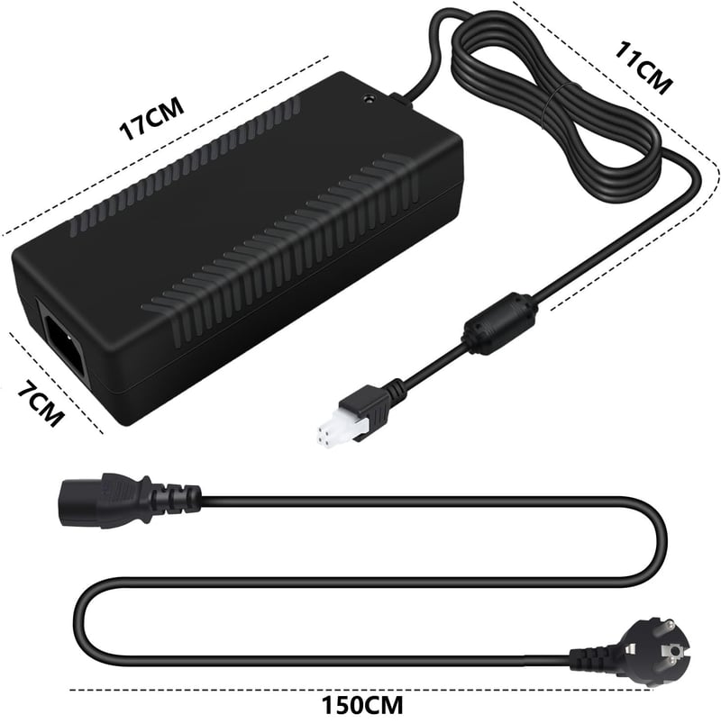 XZGm AC/DC mrežni adapter Boost Kit 180 (8Nm) za CSL DD Gran Turismo DD Pro, kompatibilno napajanje Endor6200-2400750p Endor6200-207050, crno