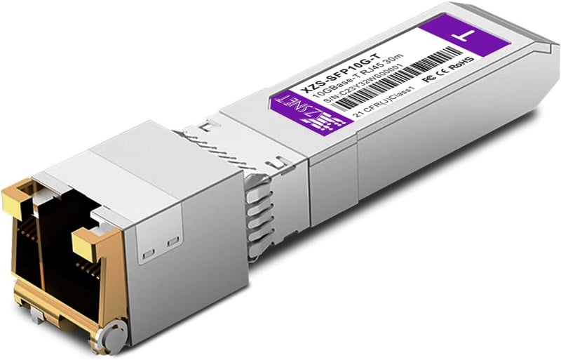 XZSNET 10Gb SFP+ RJ45 Transceiver modul - Cisco, Ubiquiti, Mikrotik kompatibilis