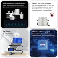Y&H 800W Micro Inverter IP65 Vízálló MPPT 30V-42V Napelem Rendszerhez 6