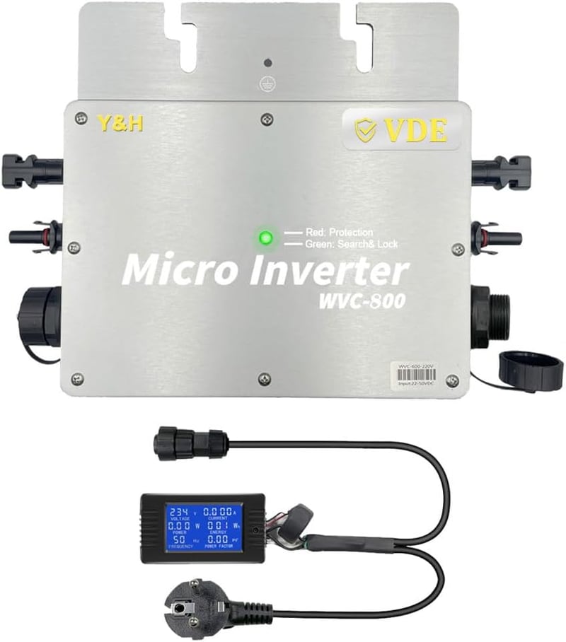 Y&H 800W Micro Inverter IP65 Vízálló MPPT 30V-42V Napelem Rendszerhez