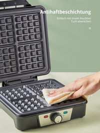 Yabano 1200W Gofrisütő 4 Belga Gofrihoz, Tapadásmentes Lemezzel és Hőfokszabályzóval 5