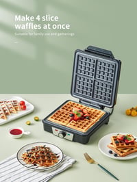 Yabano 1200W Gofrisütő 4 Belga Gofrihoz, Tapadásmentes Lemezzel és Hőfokszabályzóval 7