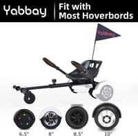 yabbay Hoverboard Go Kart Ülés Biztonsági Zászlóval és Kézfogóval 4