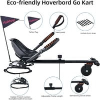 yabbay Hoverboard Go Kart Ülés Biztonsági Zászlóval és Kézfogóval 3