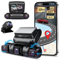 Autokamera Yabdbg D70 so 4 objektívmi, Quad 4x1080P, predná, zadná, ľavá a pravá, GPS, WiFi, 24/7 parkovací režim, FHD, infračervené nočné videnie, 150°, WDR, 3 C 1