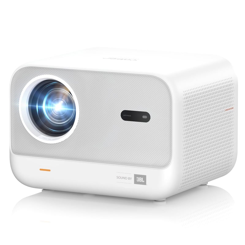 Proiector Yaber L2s cu difuzor JBL 16W, nativ 1080P, WiFi 6, Bluetooth 5.1, focalizare automată, proiector LED portabil, alb, HDMI/USB, home cinema