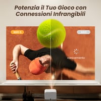 Proiector Yaber L2s cu difuzor JBL 16W, nativ 1080P, WiFi 6, Bluetooth 5.1, focalizare automată, proiector LED portabil, alb, HDMI/USB, home cinema 6