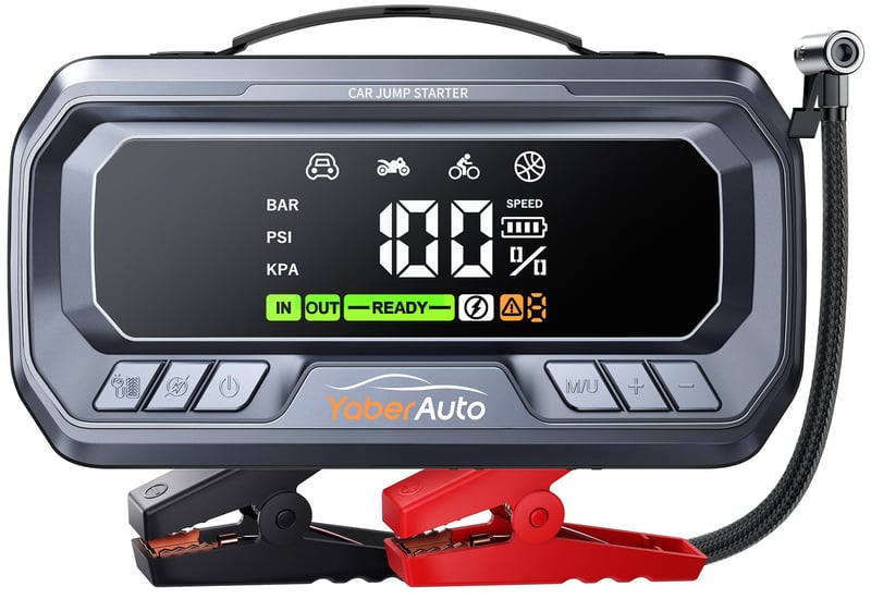 YaberAuto 26800mAh Demaror Auto Baterie - Powerbank Booster de Urgență 12V pentru Vehicule