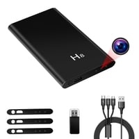 Yadayuki Mini skrytá kamera HD 1080P, 5000 mAh powerbanka so vstavanou kamerou, gravitačný senzor a nočné videnie, 3 v 1 USB kábel, vnútorná 1