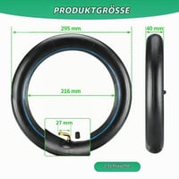 Cameră de aer Yadiraom 12 inchi 12 1/2 x 2 1/4 57-203 cu valvă la 45° pentru bicicletă, cărucior, pentru dimensiunile 12/12.5x1.75/1.95/2.10/2.125, 2 bucăți 6