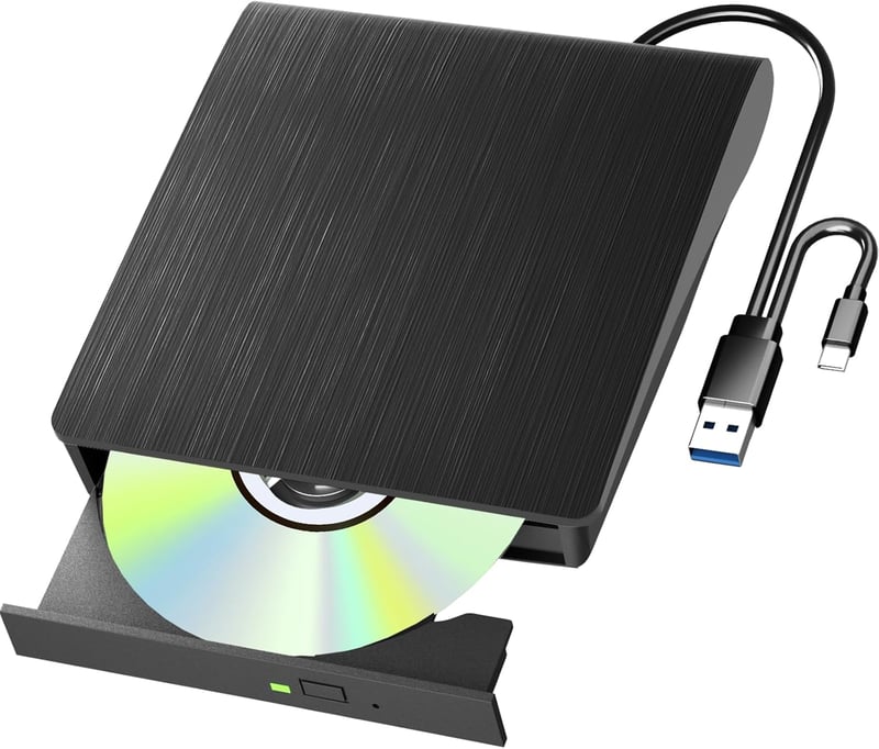 Yaeonku Külső Blu-ray Meghajtó USB 3.0 Type-C DVD Lejátszó Windows Mac