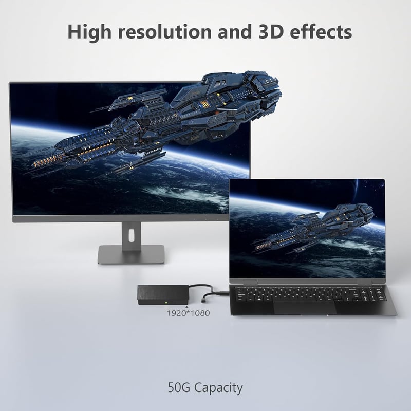 Yaeonku Külső Blu-ray Meghajtó USB 3.0 Type-C DVD Lejátszó Windows Mac