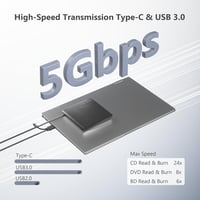 Yaeonku Külső Blu-ray Meghajtó USB 3.0 Type-C DVD Lejátszó Windows Mac 2