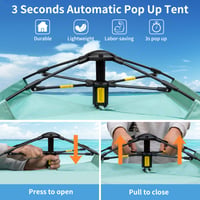Plážový pop-up stan Yafaca pre 3 osoby s UV50 ochranou, skladací plážový prístrešok, letná slnečná clona 2