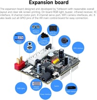 Yahboom UNO R3 AI Okos Robot Kit Mecanum Kerékkel ESP32 Kamerával App Vezérlés FPV Videó STEM Programozás Oktatás 8