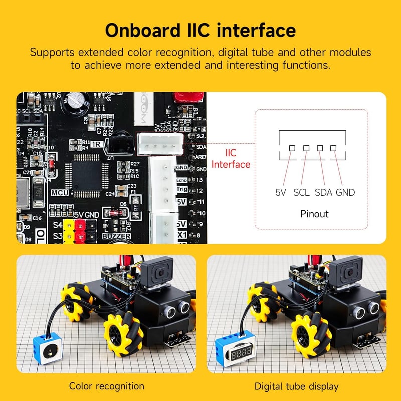 Yahboom UNO R3 AI Okos Robot Kit Mecanum Kerékkel ESP32 Kamerával App Vezérlés FPV Videó STEM Programozás Oktatás