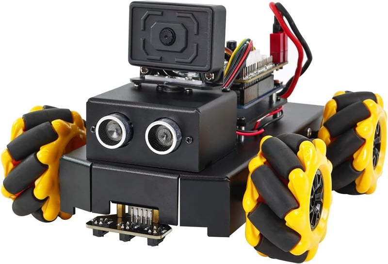 Yahboom UNO R3 AI Okos Robot Kit Mecanum Kerékkel ESP32 Kamerával App Vezérlés FPV Videó STEM Programozás Oktatás