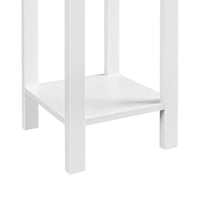 Yaheetech set de 2 măsuțe de telefon cu sertar, alb, masă consolă din lemn, 25x25x70 cm, măsuță laterală, suport pentru flori și plante 6