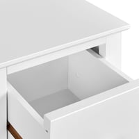 Yaheetech set de 2 măsuțe de telefon cu sertar, alb, masă consolă din lemn, 25x25x70 cm, măsuță laterală, suport pentru flori și plante 5