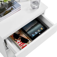 Yaheetech noćni ormarić za boxspring krevet s 3 ladice bijeli komoda za spavaću sobu pomoćni stolić 5