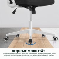 Scaun de birou ergonomic Yaheetech cu tetieră, cotiere și spătar reglabile, capacitate maximă de încărcare 136 kg, alb/gri 8
