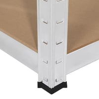 Yaheetech Kovový policový regál 180x90x30 cm, 5-policový garážový regál s MDF doskami, nosnosť 175 kg, strieborný 5