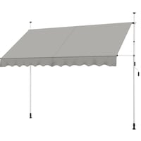 Yaheetech Manuálna markíza 300 cm, svetlosivá, na balkón a terasu, montáž bez vŕtania — poškriabané prvky (stav: pozri 2. obrázok) 1