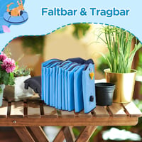Piscină pentru câini Yaheetech 180 cm cu aspersor, piscină pliabilă antiderapantă pentru câini, grosime 0,6 cm, albastru, jucărie de apă pentru grădină pe timp de vară 8