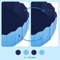 Piscină pentru câini Yaheetech 180 cm cu aspersor, piscină pliabilă antiderapantă pentru câini, grosime 0,6 cm, albastru, jucărie de apă pentru grădină pe timp de vară 9