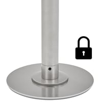 Yaheetech Pole Dance Rúd Állítható Magasság 225-274,5 cm Átmérő 45 mm Statikus és Forgó Rozsdamentes Acél Max. 200 kg Terhelés Matt Ezüst 7