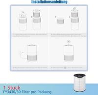 YahuPase FY3430 Philips AC3033 AC3036 AC3055 HEPA szűrő csomag 6