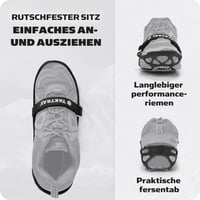 Dispozitiv antiderapant YakTrax Pro - Bandă elastică rezistentă și spirală din oțel de 1,4 mm, pentru gheață și zăpadă, mărimea M (EU 41-43), negru 5