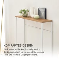 Konzolový stolík YAMAZAKI White 5164 do predsiene a obývačky 6