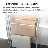 Yamazaki Tower stalak za ručnike s 3 šipke, bijeli 5