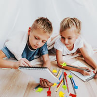 Set Creioane HB Yamitora cu Radieră tip Piatră-Hârtie-Foarfecă pentru Copii 4