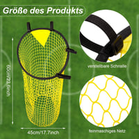 Yamitora Sárga nylon futball kapuháló 45x60 cm keretes táskával, célkapu tréning háló, labdarúgó kiegészítő 2