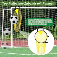 Yamitora Sárga nylon futball kapuháló 45x60 cm keretes táskával, célkapu tréning háló, labdarúgó kiegészítő 5