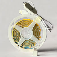 Yamlten USB 5V COB LED pásik 3 m, studená biela 6000K, 1200 LED, stmievateľný s pamäťovým spínačom, vnútorné DIY osvetlenie pre TV, monitor a nábytok, US 1