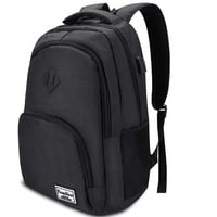 YAMTION Veliki ruksak za prijenosno računalo 17,3 inča - Unisex školska torba za učenike i studente - Crna torba za laptop za posao 1