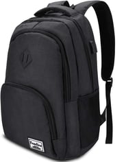 YAMTION Nagy Méretű Hátizsák 17,3 Hüvelykes Laptophoz - Unisex Iskolatáska Diákoknak, Egyetemistáknak - Fekete Notebook Táska Munkához 1