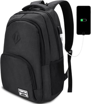 YAMTION uniszex iskolai hátizsák USB töltővel, laptoptartóval