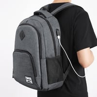YAMTION Vízálló Laptop Hátizsák 15,6/17,3 Hüvelykes Notebookokhoz - Unisex Iskolai és Irodai Táska Sötétszürke Színben 7