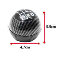 YananAC 5-stupňová manuálna hlavica radiacej páky a manžeta pre Fiat 500 500C 2007-2018, ABS, karbónový dizajn 3